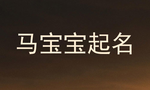 马宝宝起名