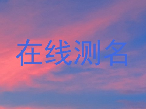 在线测名