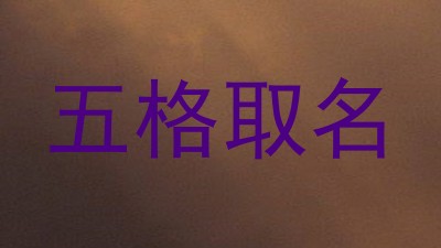 五格取名