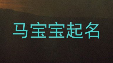马宝宝起名