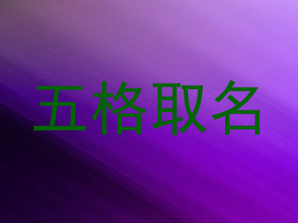 五格取名