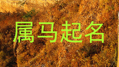 属马起名