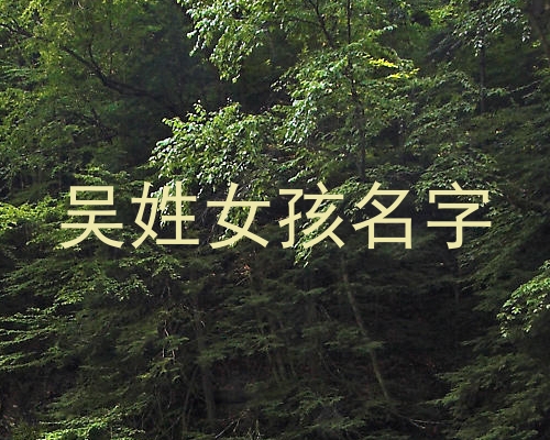 吴姓女孩名字