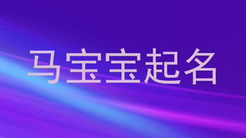 马宝宝起名