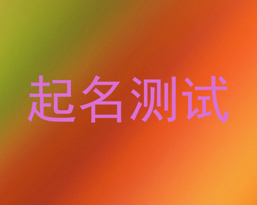 起名测试