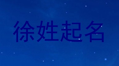 徐姓起名