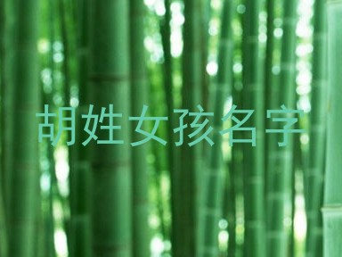 胡姓女孩名字