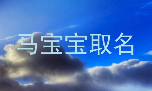 马宝宝取名