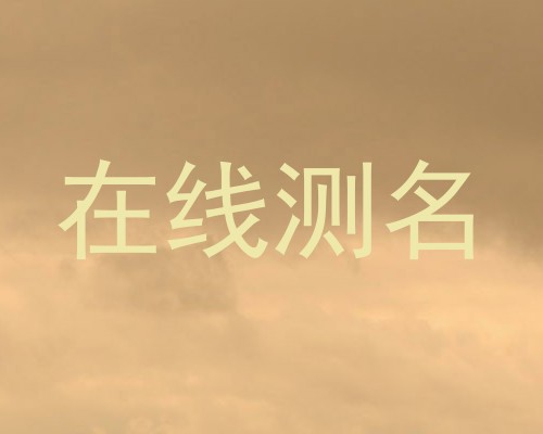 在线测名
