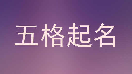 五格起名