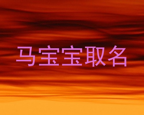 马宝宝取名