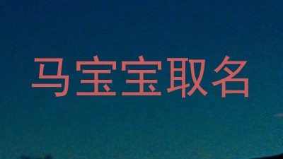 马宝宝取名