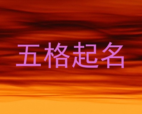 五格起名