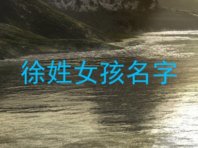 徐姓女孩名字