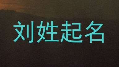 刘姓起名