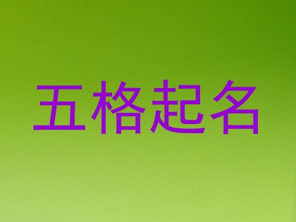 五格起名