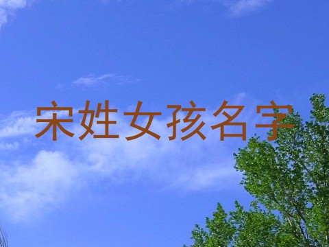 宋姓女孩名字