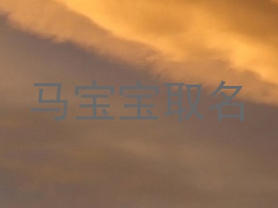 马宝宝取名