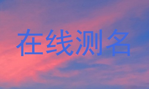 在线测名