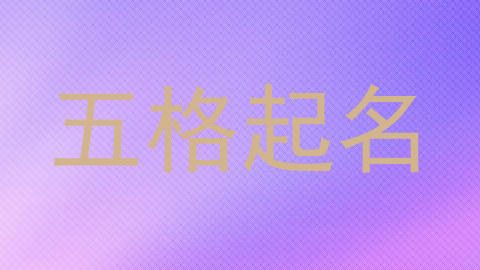 五格起名