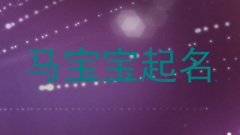 马宝宝起名