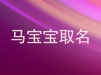 马宝宝取名
