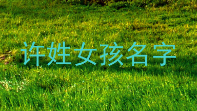 许姓女孩名字