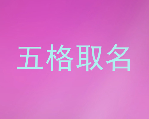 五格取名
