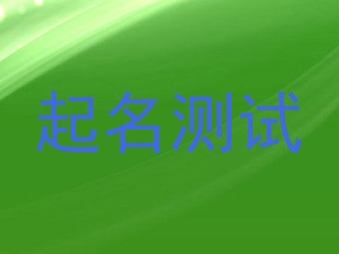 起名测试