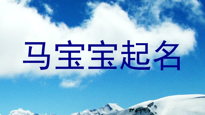 马宝宝起名