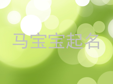 马宝宝起名