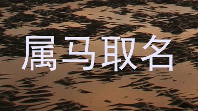 属马取名