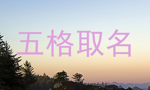 五格取名