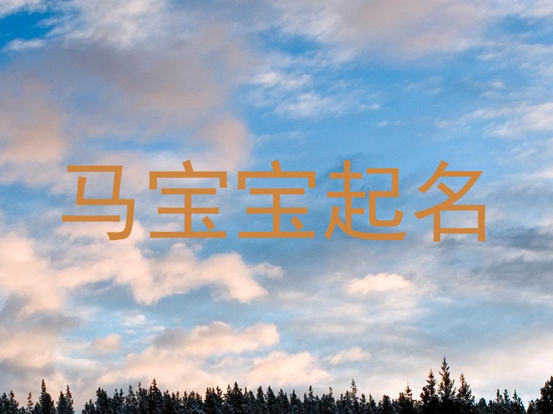马宝宝起名