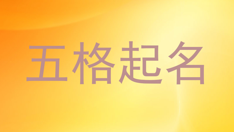 五格起名