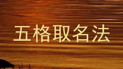 五格取名法