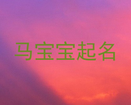 马宝宝起名