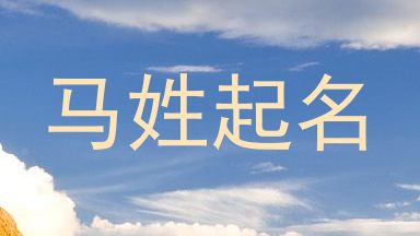 马姓起名