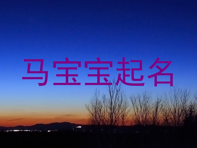 马宝宝起名