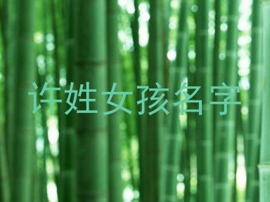 许姓女孩名字