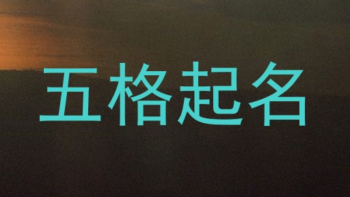 五格取名