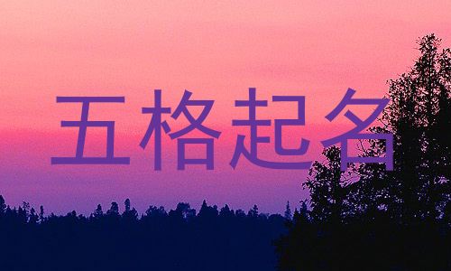 五格起名