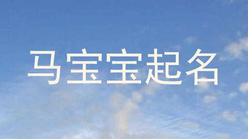 马宝宝起名