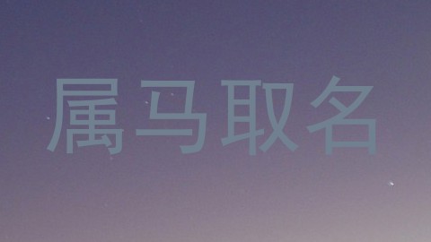 属马取名