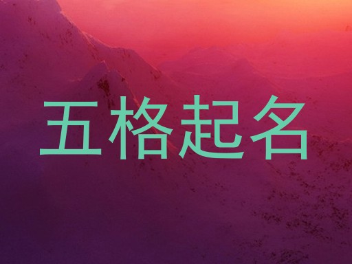 五格取名法