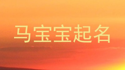 马宝宝起名