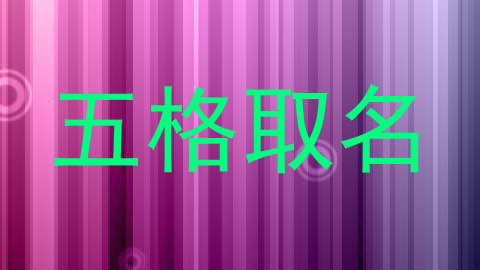 五格取名