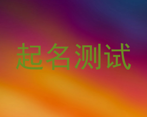 起名测试