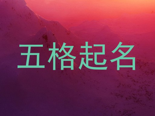 五格起名