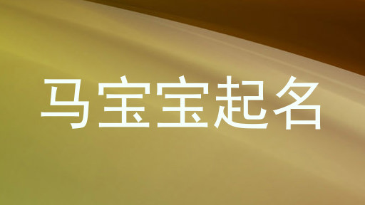 马宝宝起名